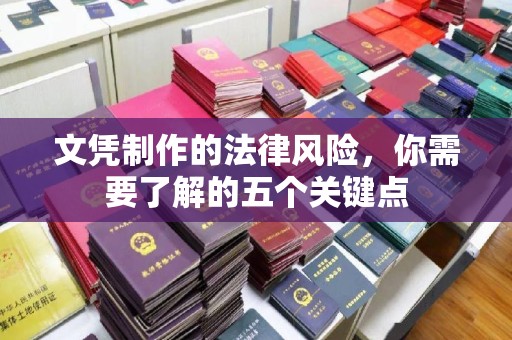 得荣文凭制作的法律风险，你需要了解的五个关键点
